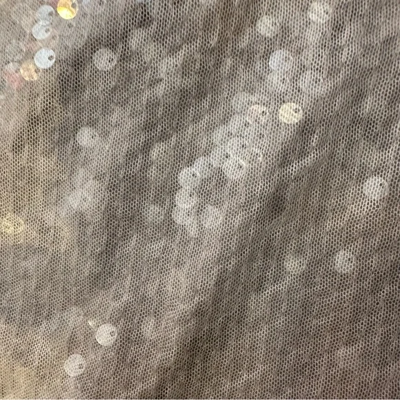 BAR lll NWT Elegant Silver Sequin Skirt - Picture 5 of 8